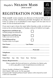 Haydn Nelson Mass from scratch registration form thumbnail image