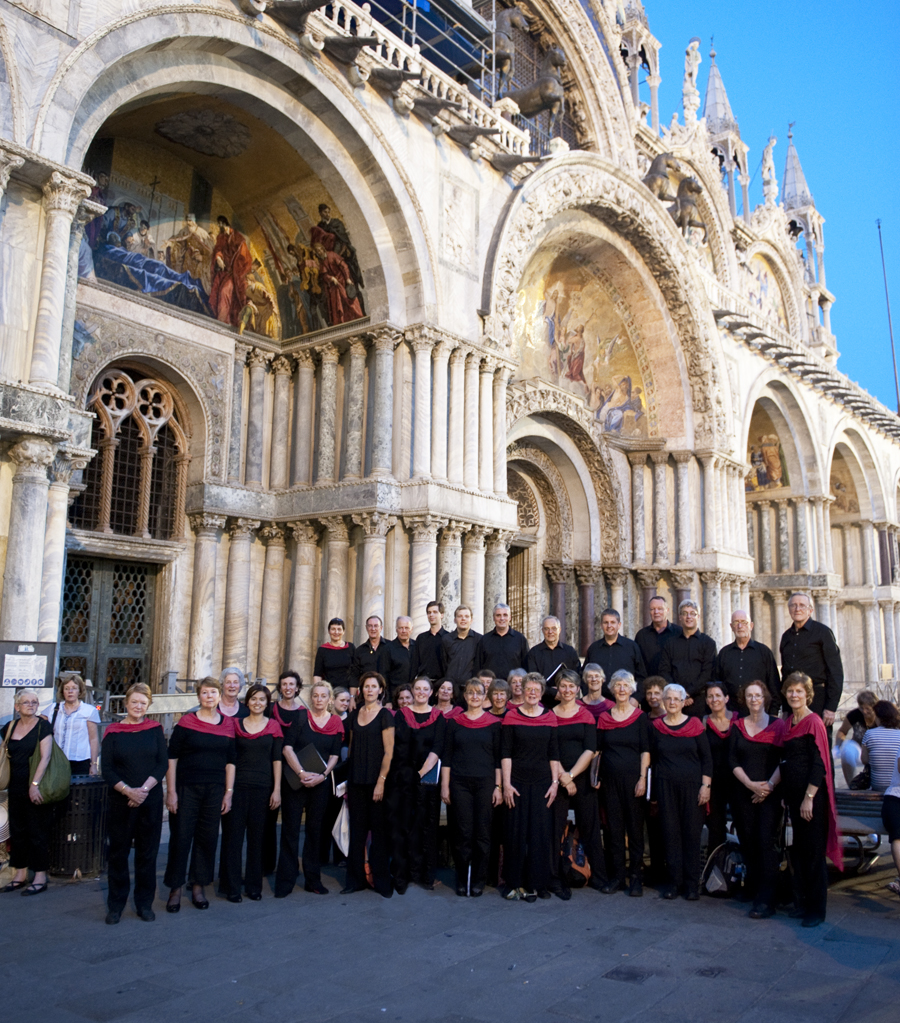 Brisbane Concert Choir outside St Mark's Basilica, Venice