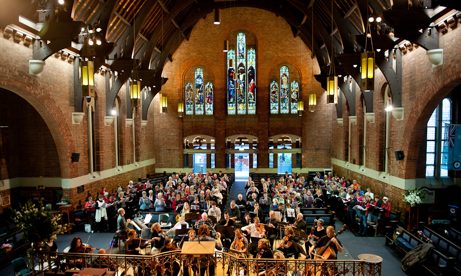 BCC and guest singers rehearse opera choruses from scratch with Sinfonia of St Andrew's