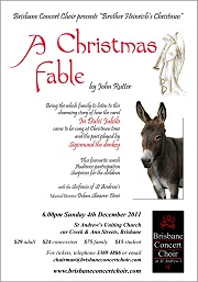 Poster for A Christmas Fable concert 4Dec2011