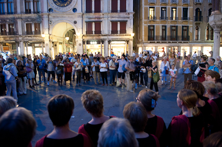 Brisbane Concert Choir in front of the Basilica of San Marco, Venice after performing there for mass